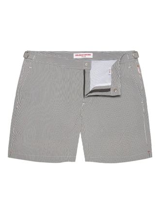 Orlebar Brown Bulldog pinstriped swim shorts - men - Elastomultiester/Polyester/Polyamide/Polyester - 36 - Grey