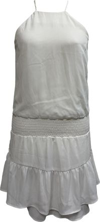 Krisa Halterneck Mini Dress in White Polyester