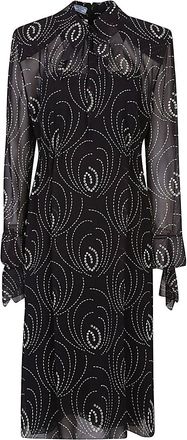 Prada bedrukte zijden blendjurk