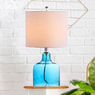 Jonathan Y Designs Gemma 19 Glass Bell LED Table Lamp