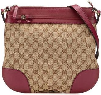 Gucci Pre-owned Cross Body Bags, female, Beige, Size: ONE SIZE Pre-owned Canvas gucci-bags
