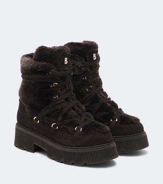 Bogner Turin shearling-lined suede lace-up boots