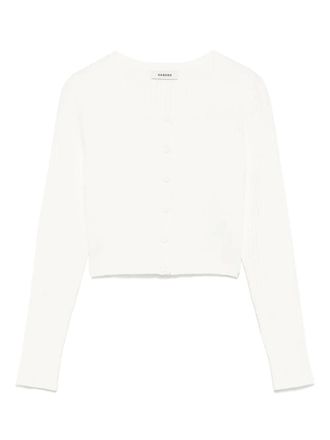 Sandro ribbed cardigan - Neutrals