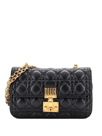 Dior Dioraddict Flap Bag Cannage Quilt Lambskin Medium shoulder bag - Nero