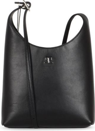 Courr&egrave;ges Shoulder Bags, female, Black, Size: ONE SIZE Small Melt Leather Tote Bag