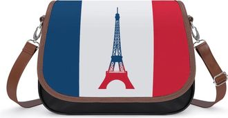 Generic France Eiffel Tower Flag Fashion Womens Crossbody Bags Novelty Handbag Shoulder Bag Purse