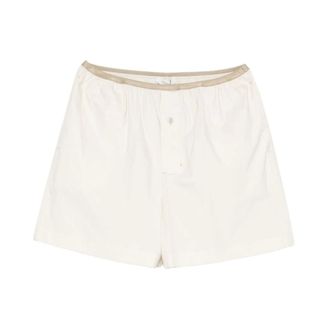 Christophe Lemaire Short Shorts, female, White, Size: 2XS Boxer Shorts in Washed Cotton Silk