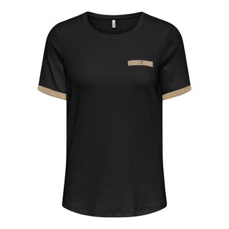 Only T-shirt met korte mouwen, print op de borst