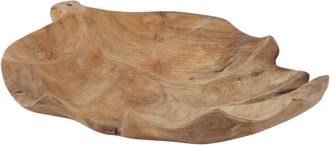 Sagebrook Home 24In Teak Leaf Bowl
