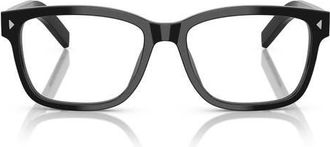 Prada 53mm Rectangular Optical Glasses in Black at Nordstrom