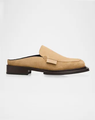 Moschino Men & apos;s Suede Loafer Mules