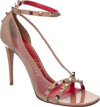 Valentino Rockstud Alcove 110 Mesh & Patent Sandal