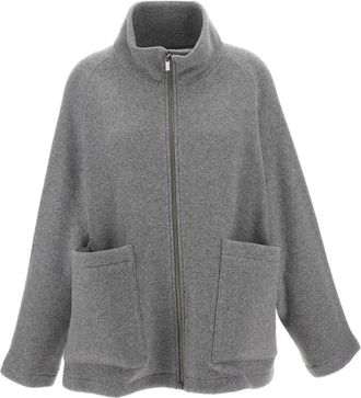 Barena Grey Grecale Ultra-Soft Double Wool Jersey Sweater