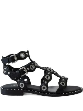 Ash leather sandals - Black