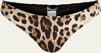 Dolce & Gabbana Leopard-Print Bikini Bottoms