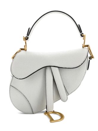 Dior Saddle Handbag Leather Mini shoulder bag - Bianco