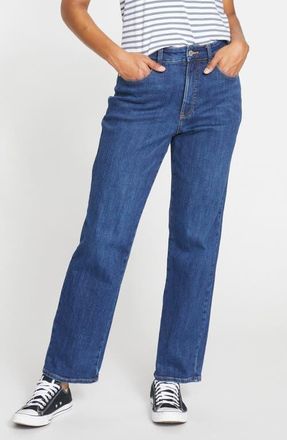 Universal Standard Donna High Waist Straight Leg Jeans in Stonewash Indigo Blue at Nordstrom, Size 16 X 32