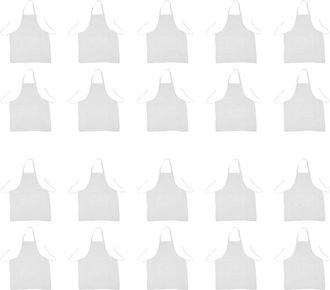 OEM 20 Delantales De Cocina De 73 X 58 Cm Para El Hogar Y Restaurantes (blancos)