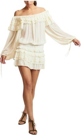 Cynthia Rowley Off Shoulder Ruffle Blouse in Off White at Nordstrom, Size X-Small