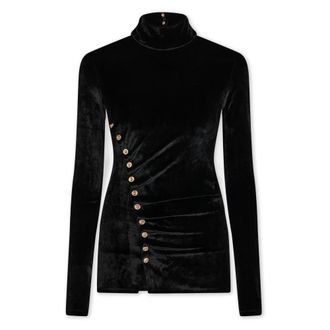 Paco Rabanne Dames, Tops, Zwart, Maat: 2XS Viscose