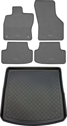 OEM Seat Leon Iii 5f St / Leon X-perience Kombi (5 Puertas) De 01.2014 A 03.2020 / 10.2014 A 03.2020 Set - Alfombrillas De Goma Para Coche + Alfombrilla P