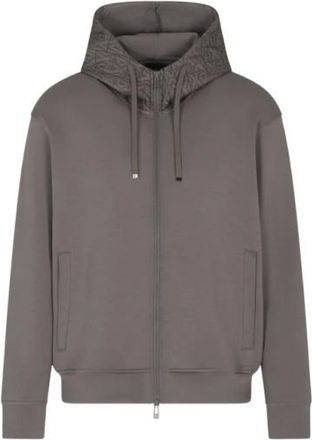A|X Armani Exchange Hoodies & sweatvesten, Heren, Grijs, M, Katoen, Sweatshirt met ritssluiting