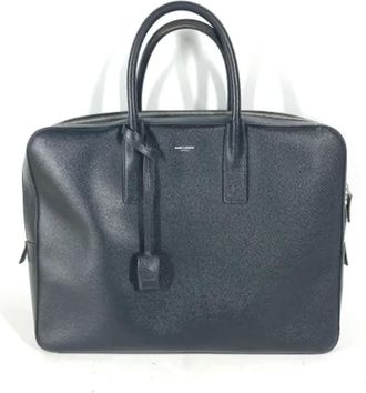 Saint Laurent Pre-owned Handbags, female, Black, Size: ONE SIZE Pre-owned Leather handbags