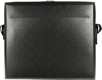Louis Vuitton Brown Coffee Leather Briefcase Shoulder Bag (Pre-Owned)