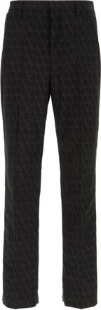 Valentino Garavani Pantalone - Heren - Nette broeken - Zwart - S - Polyester - Broeken