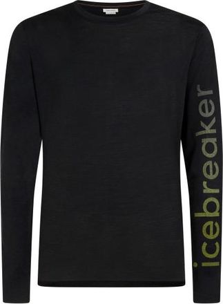 Icebreaker Merino 150 Tech Lite L/S Tee Ib Vertical Merinoshirt f&uuml;r Herren | schwarz