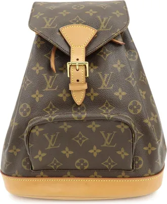 Louis Vuitton Vintage Montsouris Monogram Canvas Brown Canvas Backpack Bag (Pre-Owned)