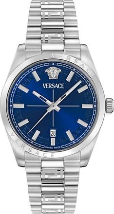 Versace Millenyium Bracelet Watch, 40mm in Blue/Stainless Steel at Nordstrom