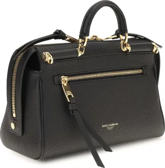 Dolce & Gabbana Womens Leather Handbag Black Calf Wallets & Purses