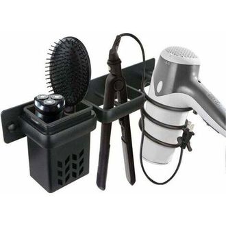 OEM Estante Para Secador De Pelo, Organizador De Accesorios De Ba&ntilde;o Y Plancha Para El Cabello, Estante De Pared Profesional De Aluminio Con Orificios Para