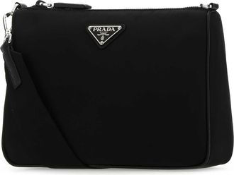 Prada Mens Black Re-Nylon Crossbody Bag Nero Poliammidericiclata-Vitello Borse Da Viaggio