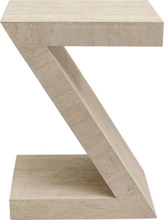 Kare Design Mesa auxiliar z 60 cm de madera beige