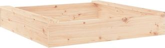 vidaXL Arenero Con Asientos Cuadrado Madera Maciza De Pino Vidaxl