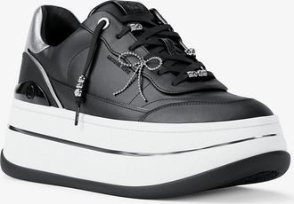 Michael Kors Hayes Embellished Leather Platform Sneaker