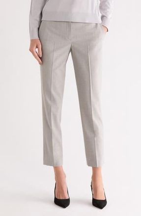 Theory Testra Trace Stretch Wool Pants in Light Grey Melange at Nordstrom Rack, Size 4