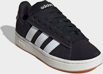 adidas Sneaker ADIDAS SPORTSWEAR GRAND COURT ALPHA, Damen, Gr. 38,5, schwarz-weiss (core schwarz, cloud wei&szlig;, sanftes wei&szlig;), Leder, Textil, Schuhe Sneaker, D