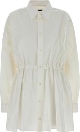 Balenciaga Kleedjes, Dames, Wit, S, Katoen, Hourglass Shirt Dress
