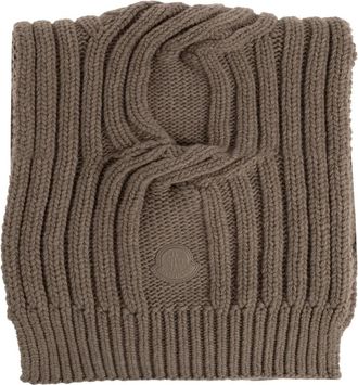 Moncler Chain Knit Wool & Cashmere Scarf - Dames - Wintersjaals - Bruin - ONE Size - Wol - Accessoires