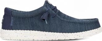 Hey Dude Stretch Sox Mocassins Lichtgewicht Zand - Heren - Veterschoenen - Blauw - 45 EU - Katoen - Schoenen