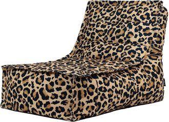 Icon Brand Puf sillón chaise longue estampado de leopardo
