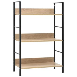 vidaXL Estanter&iacute;a De 3 Niveles Madera Ingenier&iacute;a Roble 60x27,6x90,5 Cm Vidaxl