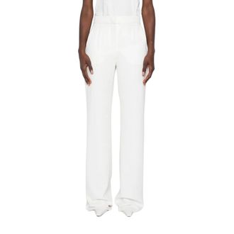 Max Mara Wijde Broek - Dames - Broeken - Wit - Maat: XS