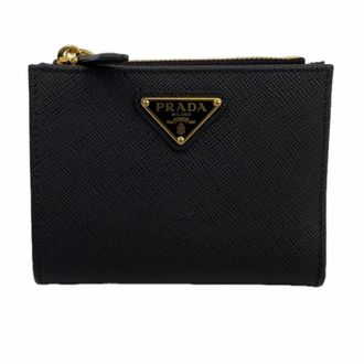 Prada Black Leather Wallet (Bi-Fold) (Pre-Owned)