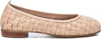 Xti Carmela Leather Collection Womens Braided Flats By XTI