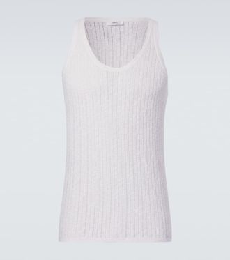 Commas Pointelle cotton and linen tank top