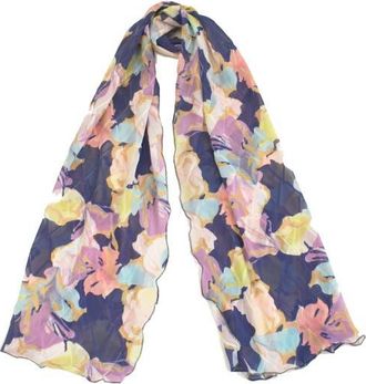 Komarov Floral Border Chiffon Shawl in Spring Lily at Nordstrom